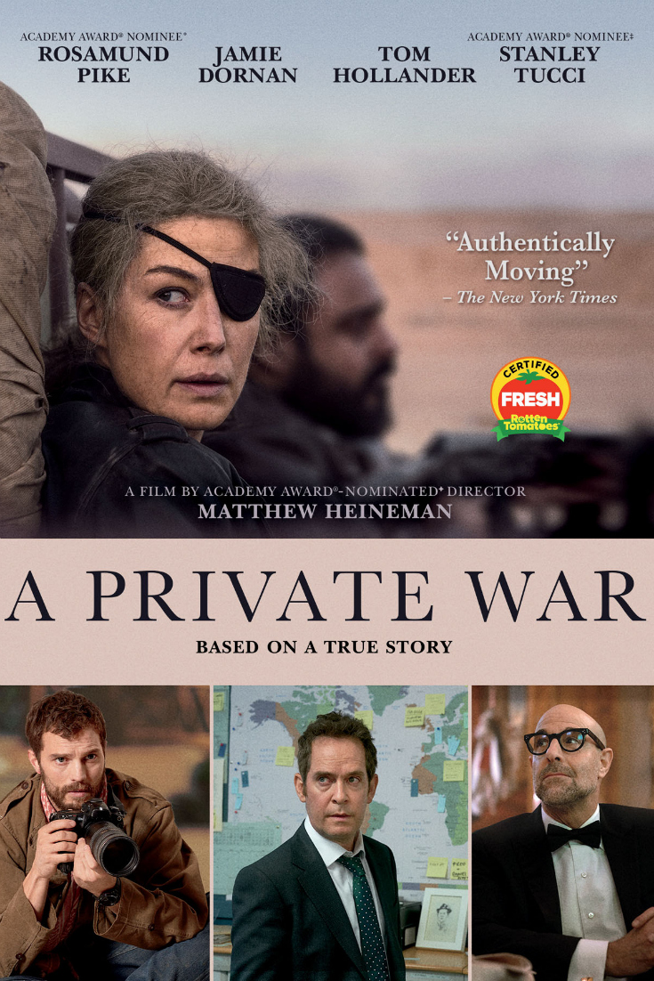 A Private War Blu-ray based on the true story of Marie Colvin - starring Rosamund Pike and Jamie Dornan