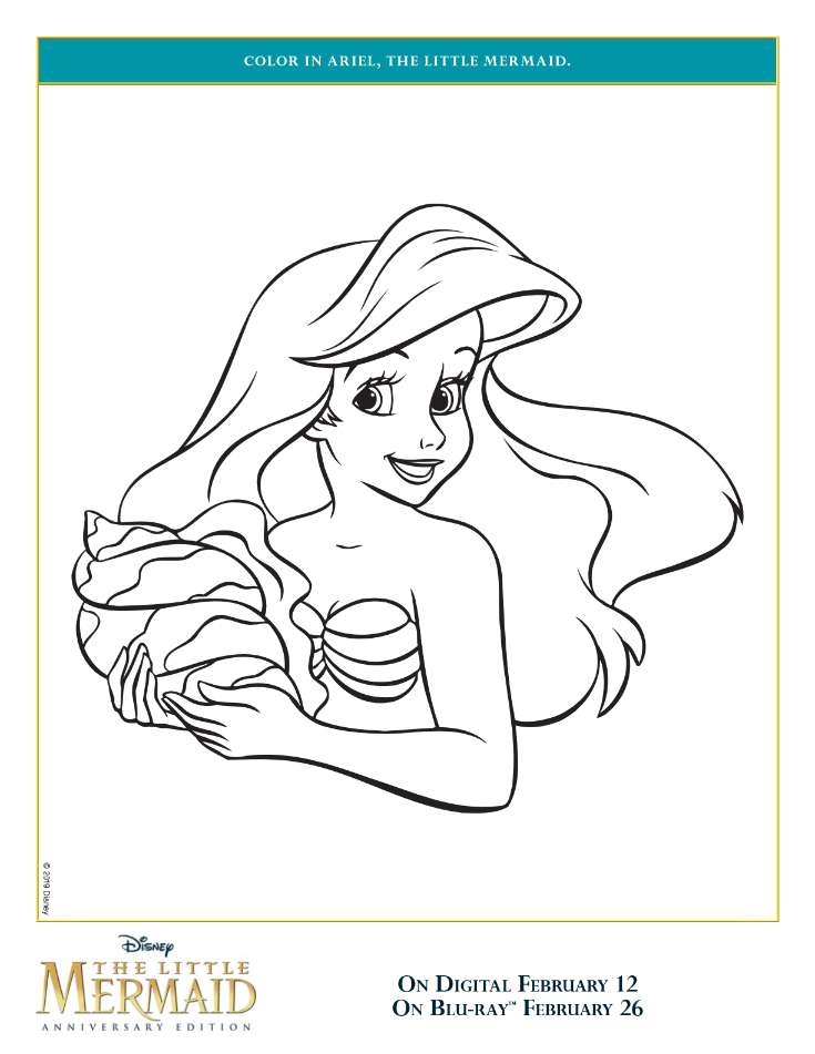 little mermaid characters coloring pages