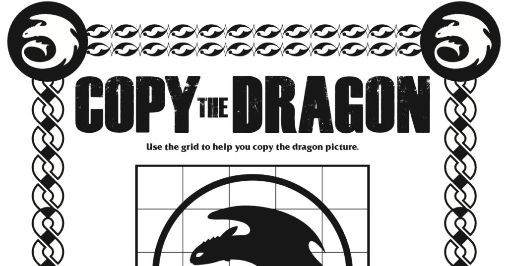 Dragon Art Activity from How To Train Your Dragon 3 | Mama Likes This