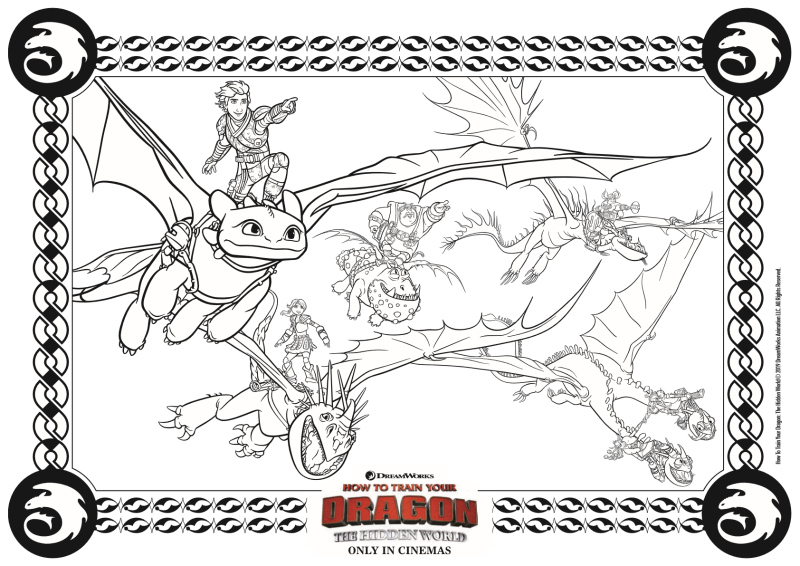 full dragons coloring page
