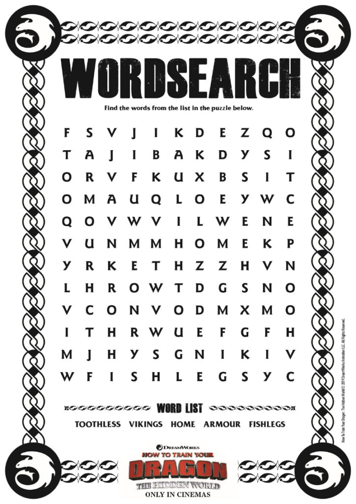 httyd word search free printable from the movie mama likes this