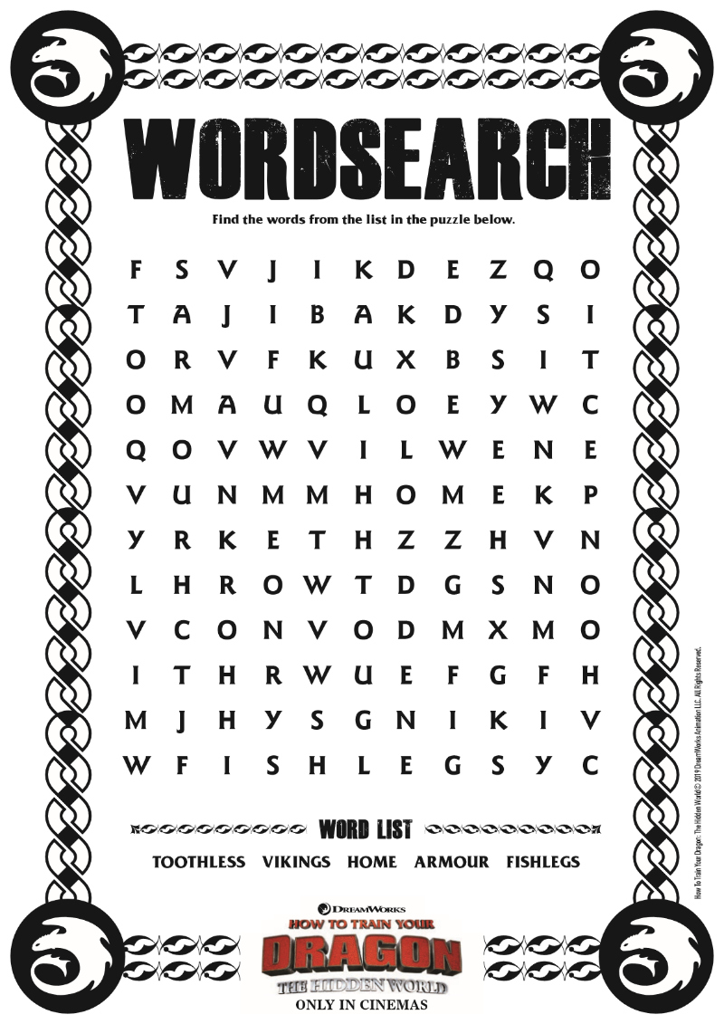 Httyd Word Search Free Printable From The Movie Mama Likes This