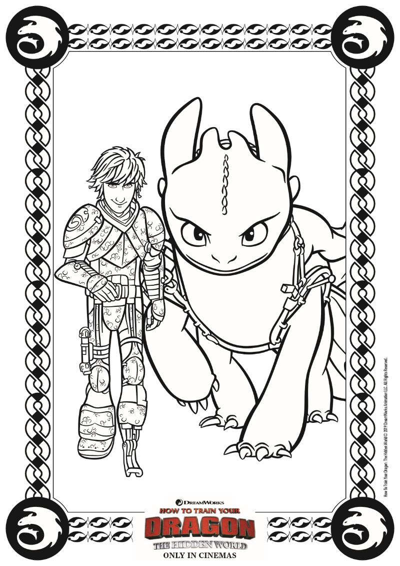 coloring pages hiccup how to train your dragon the hidden world