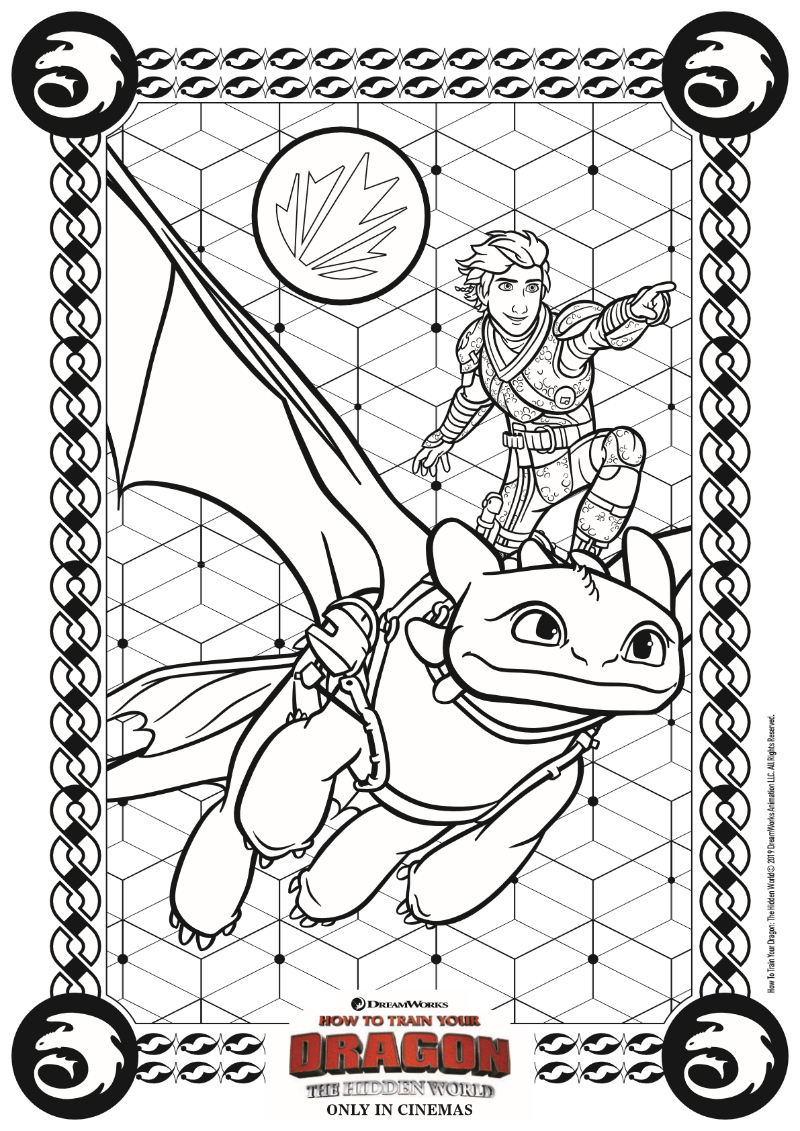 astrid coloring page easy how to train your dragon the hidden world