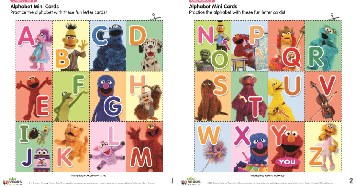 free printable alphabet cards from sesame street mama likes this