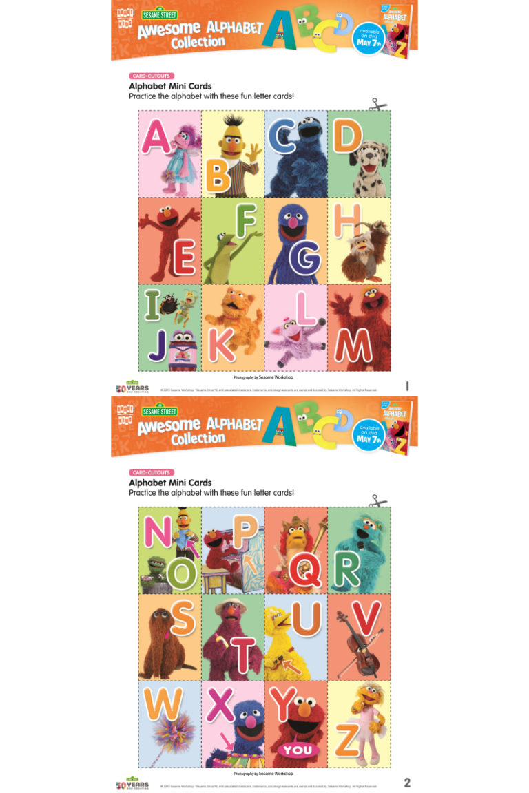 Free Printable Alphabet Cards From Sesame Street - Mama Likes This