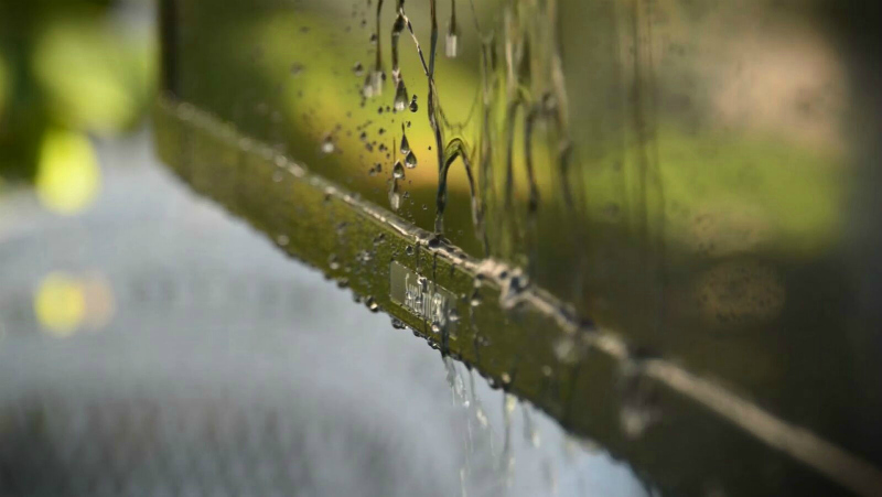 outdoor tv in the rain