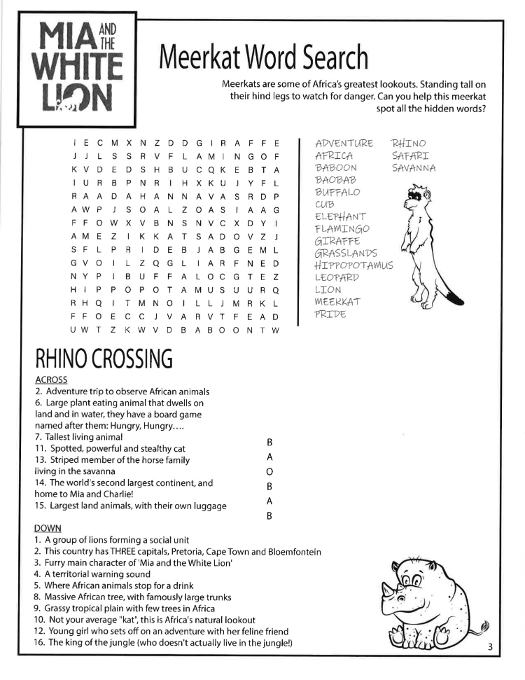 4 Meerkat Word Search