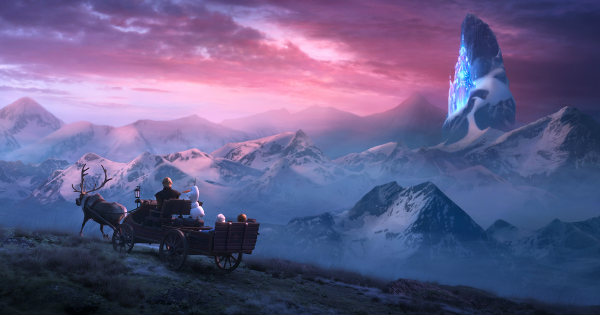 mountain scene from frozen 2