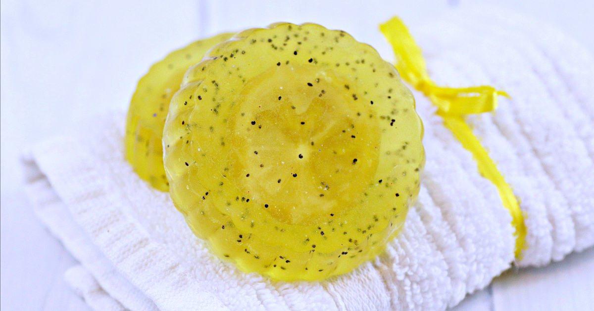 feature no lye lemon poppy seed soap