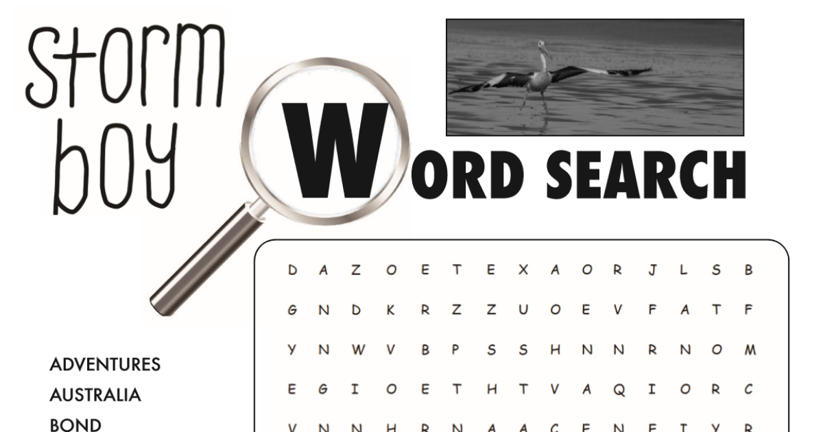 feature storm boy word search
