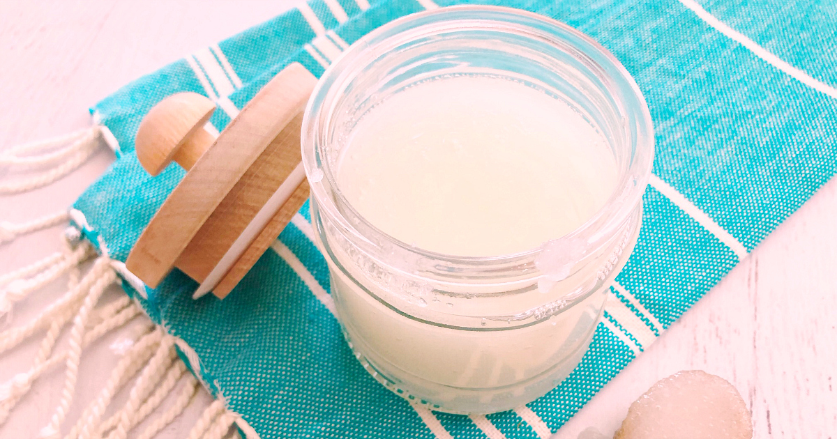 homemade diy coconut salt scrub