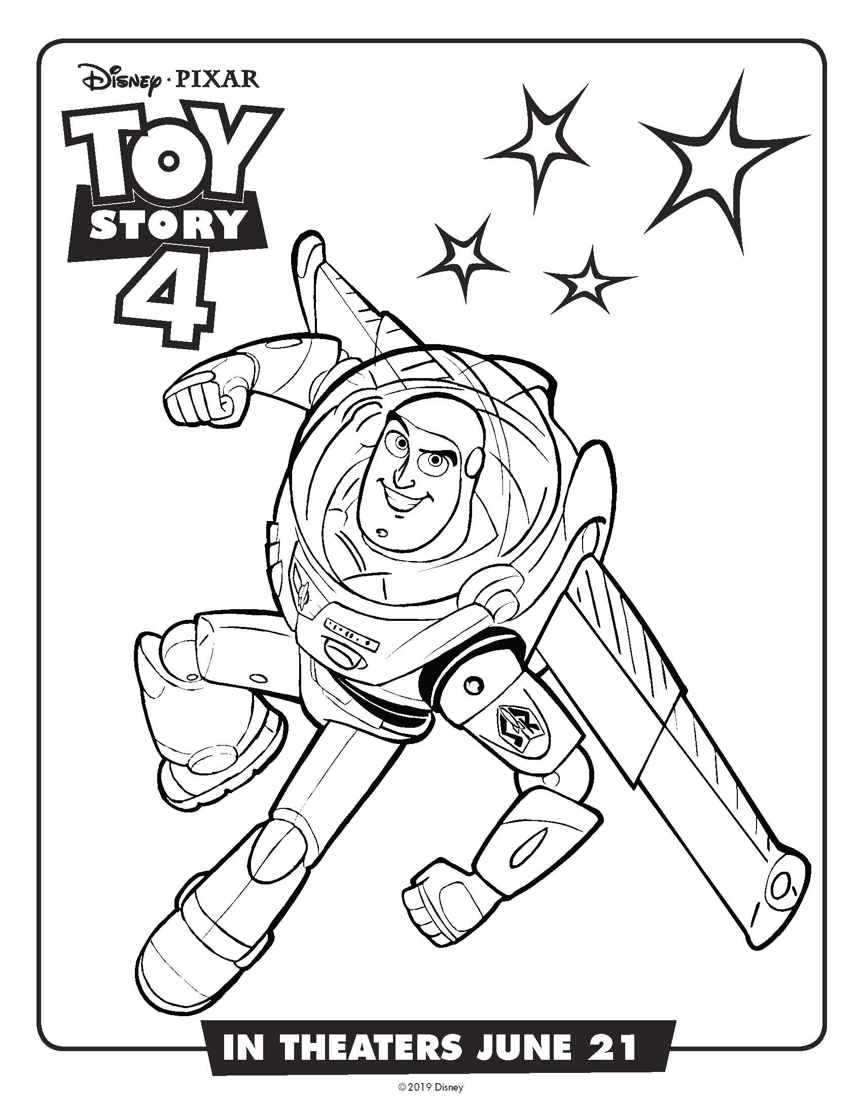 Free Printable Toy Story Buzz Lightyear Coloring Page #buzz #buzzlightyear #toystory #toystory4 #coloringpage #freeprintable #disney