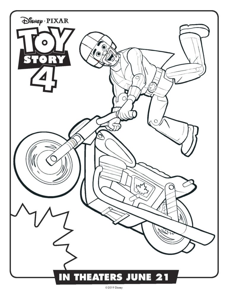 duke caboom coloring page transparent png toy story