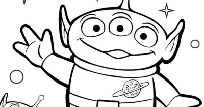 alien coloring page toy story