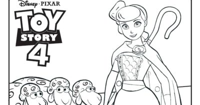 bo peep coloring page toy story