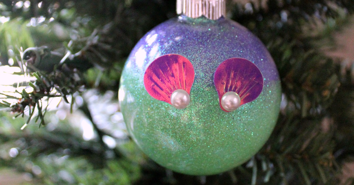 feature diy little mermaid ornament on christmas tree