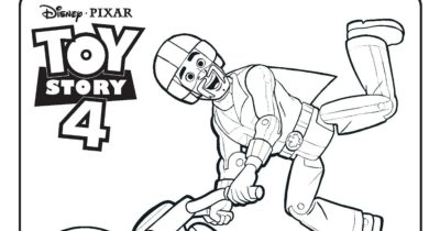 duke caboom coloring page toy story
