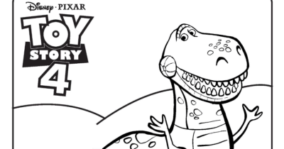 rex coloring page toy story