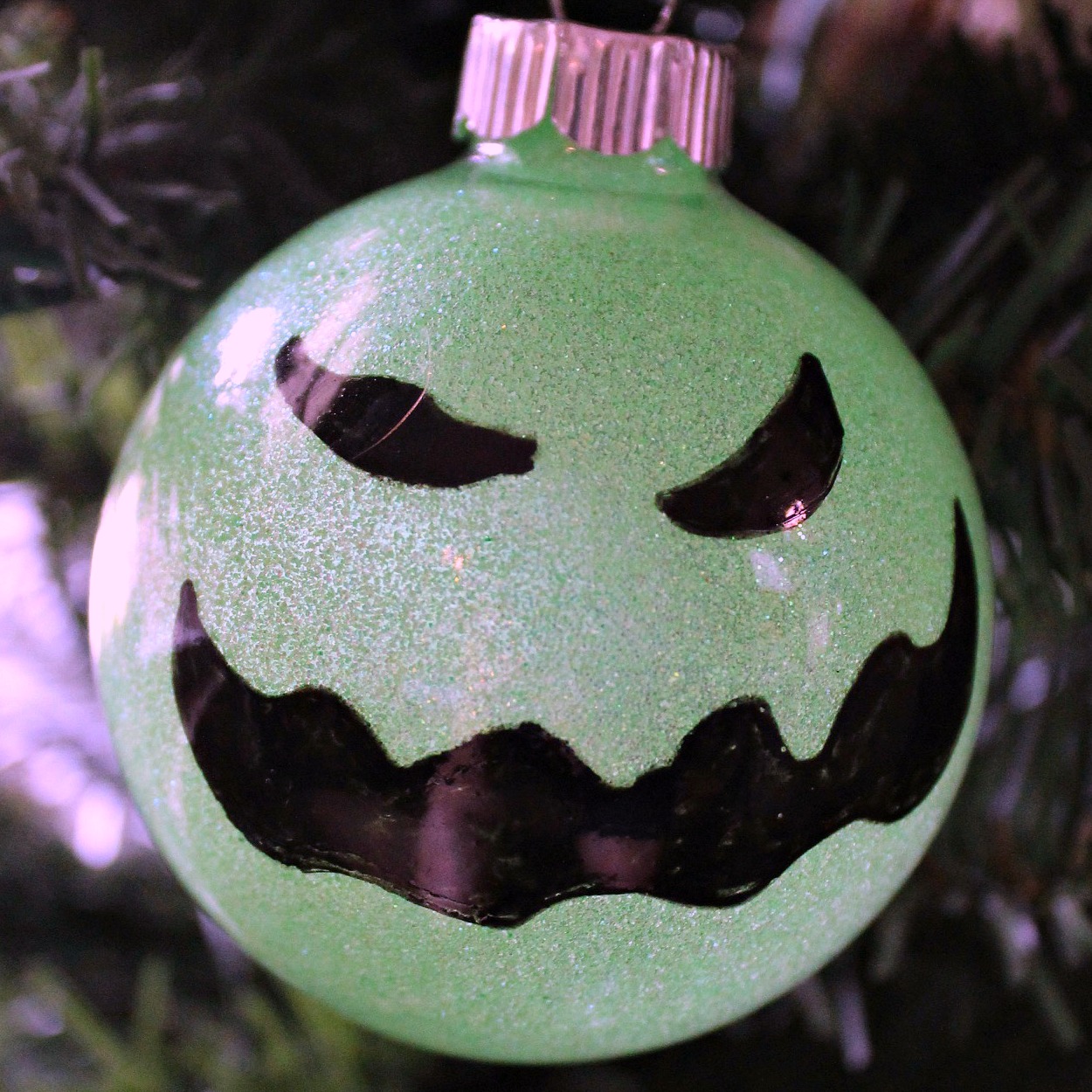 insta homemade oogie boogie tree ornament