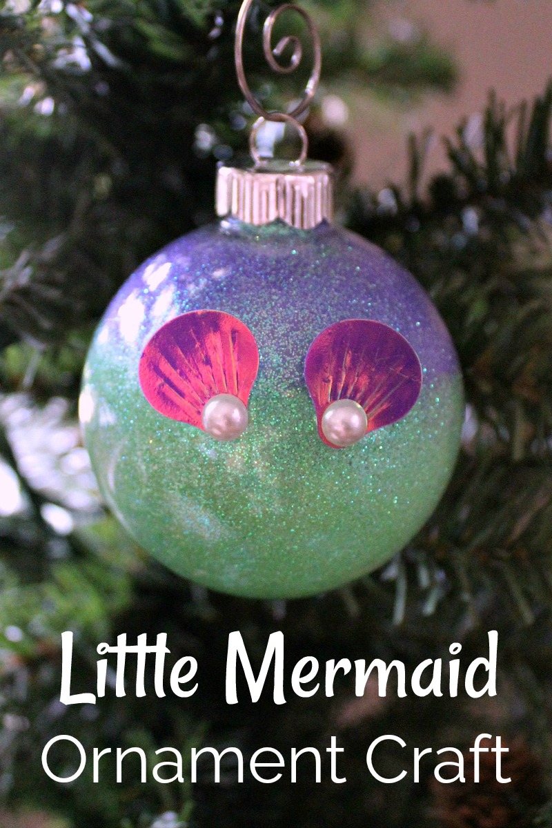 Little Mermaid Ornament - How To Make Your Own Ariel Christmas Tree Ornament Craft #Ariel #DisneyCraft #LittleMermaid #LittleMermaidCraft