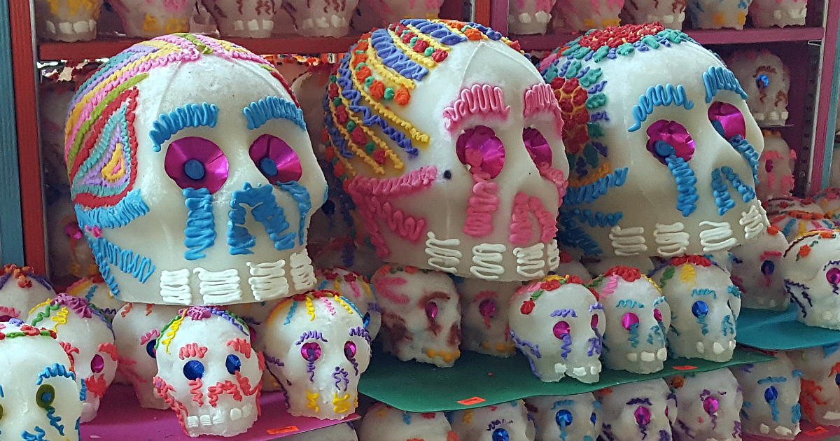 sugar skulls in assorted sizes