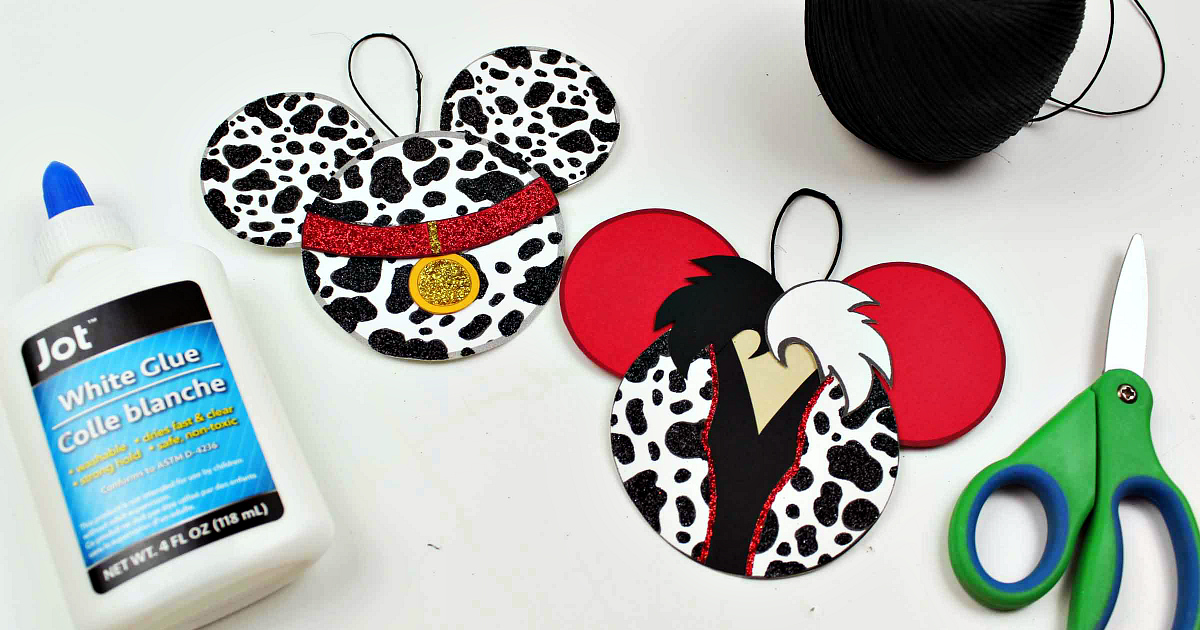 feature 101 dalmatians and cruella ornament craft