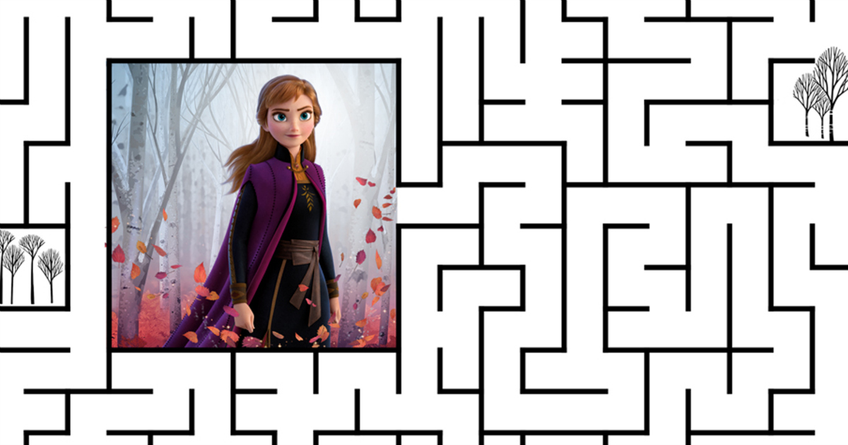 frozen 2 maze printable from disney mama likes this