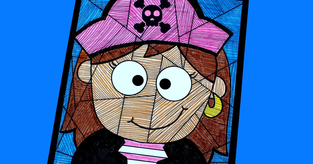 Free Printable Pirate Girl Craft Art - Mama Likes This