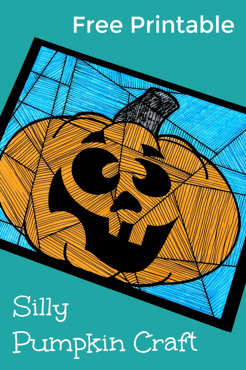 Silly Pumpkin Craft for Halloween #NotSoScaryHalloween #PumpkinCraft #FreePrintable #PrintableCraft #Halloween #HalloweenPrintable #HalloweenCraft #Pumpkin
