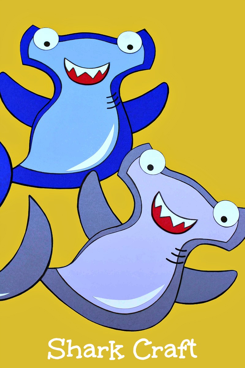 pin two papercraft sharks