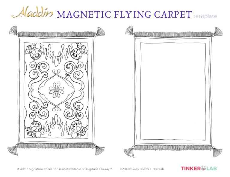 magic carpet coloring page png aladdin