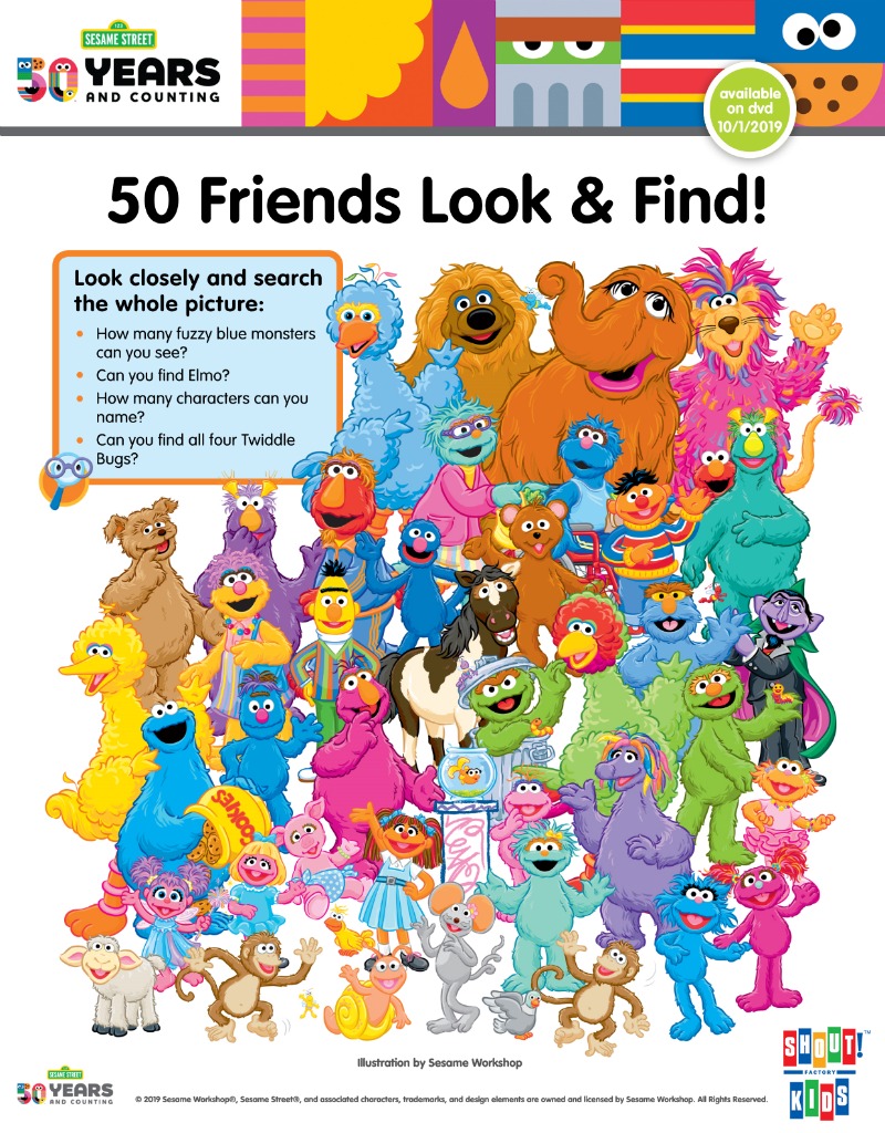 Sesame Street Look and Find Activity Page #SesameStreet #FreePrintable #PrintableActivity 