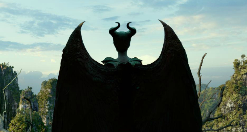 view of maleficent from the back