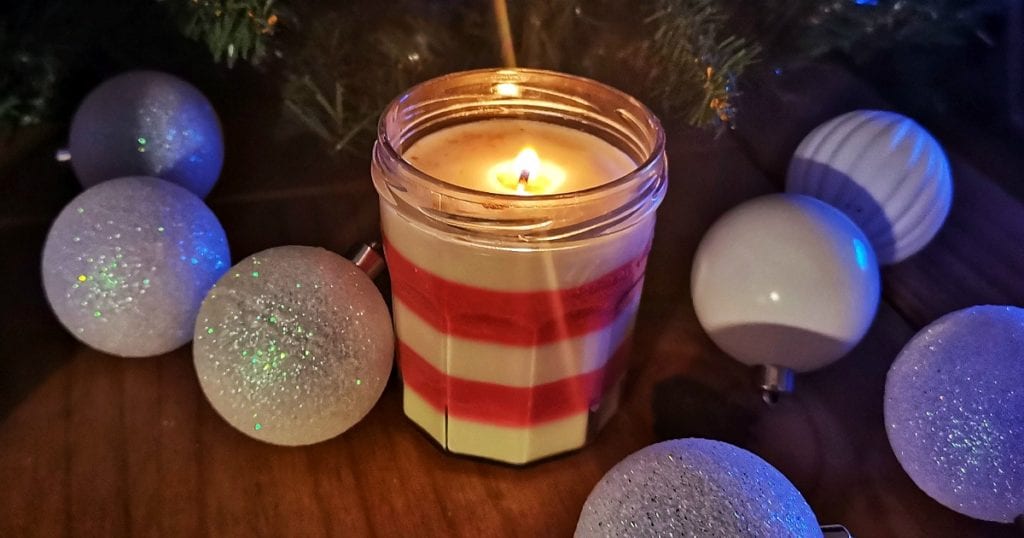 Easy Homemade Peppermint Candle Holiday Craft Mama Likes This