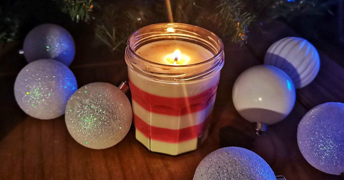 diy homemade peppermint candle craft