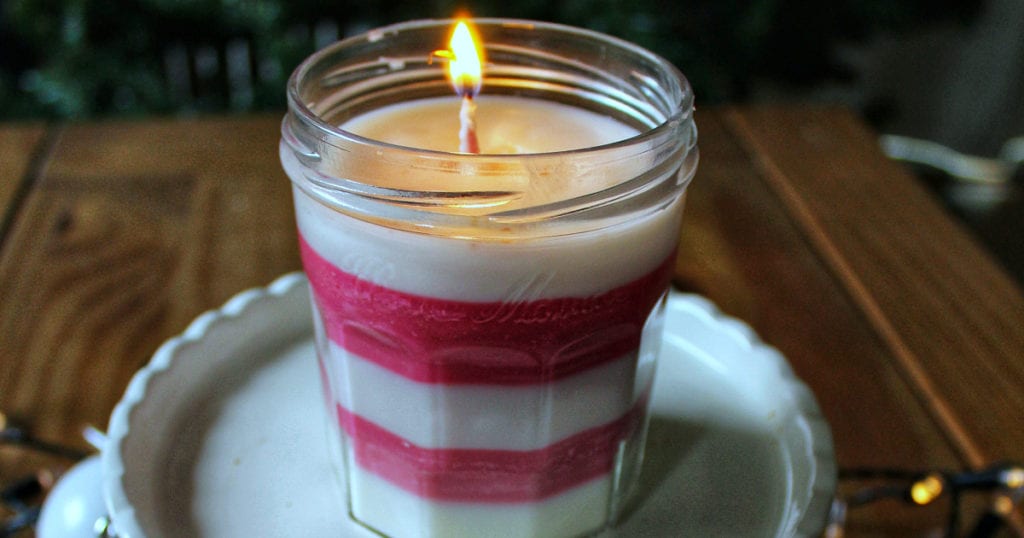 Easy Homemade Peppermint Candle Holiday Craft Mama Likes This