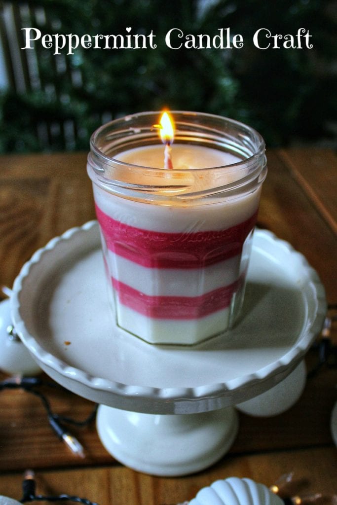 Easy Homemade Peppermint Candle Holiday Craft Mama Likes This