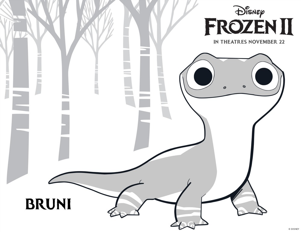 frozen ii bruni coloring page