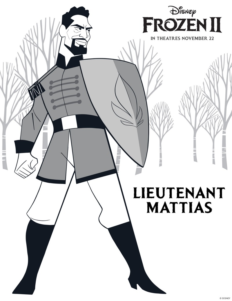 Free Printable Frozen Lieutenant Mattias Coloring Page #Disney #Frozen #Frozen2 #FreePrintable #ColoringPage #Mattias #LieutenantMattias