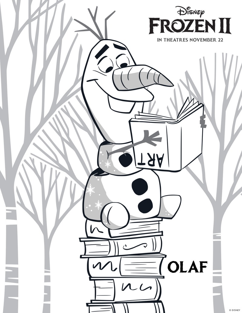 Olaf and Sven from Disney Frozen 2 Coloring Page