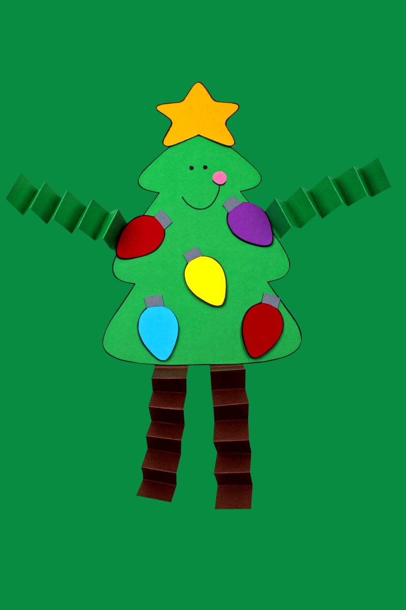 Christmas Tree Craft with free printable template