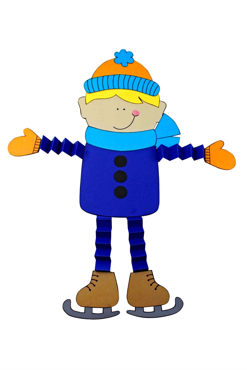 Ice Skater Boy Craft #IceSkate #Craft #WinterCraft #IceSkater #IceSkating #Papercraft #FreePrintable