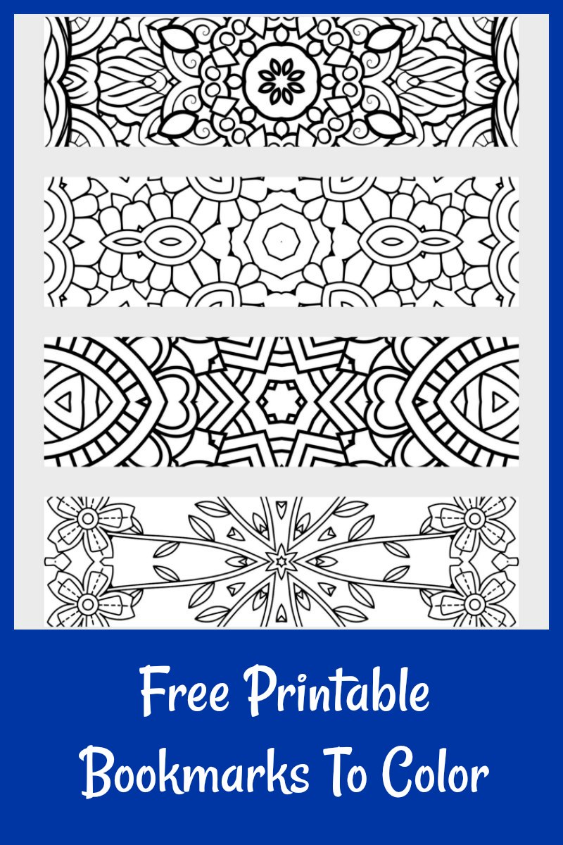 Free Printable Bookmarks To Color - Fun for Adults and Kids #FreePrintable #ColoringPage #Bookmarks #PrintableBookmarks #AdultColoring