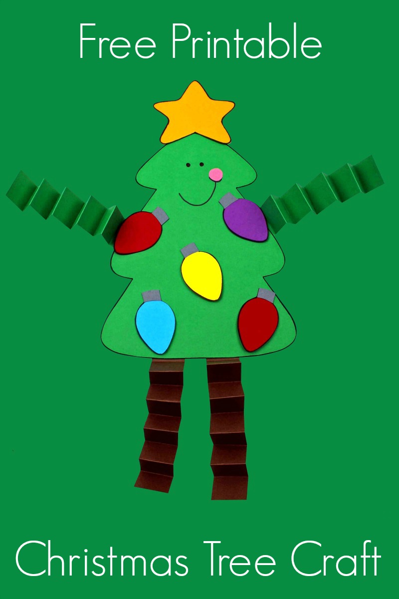 Christmas Tree Craft with free printable template