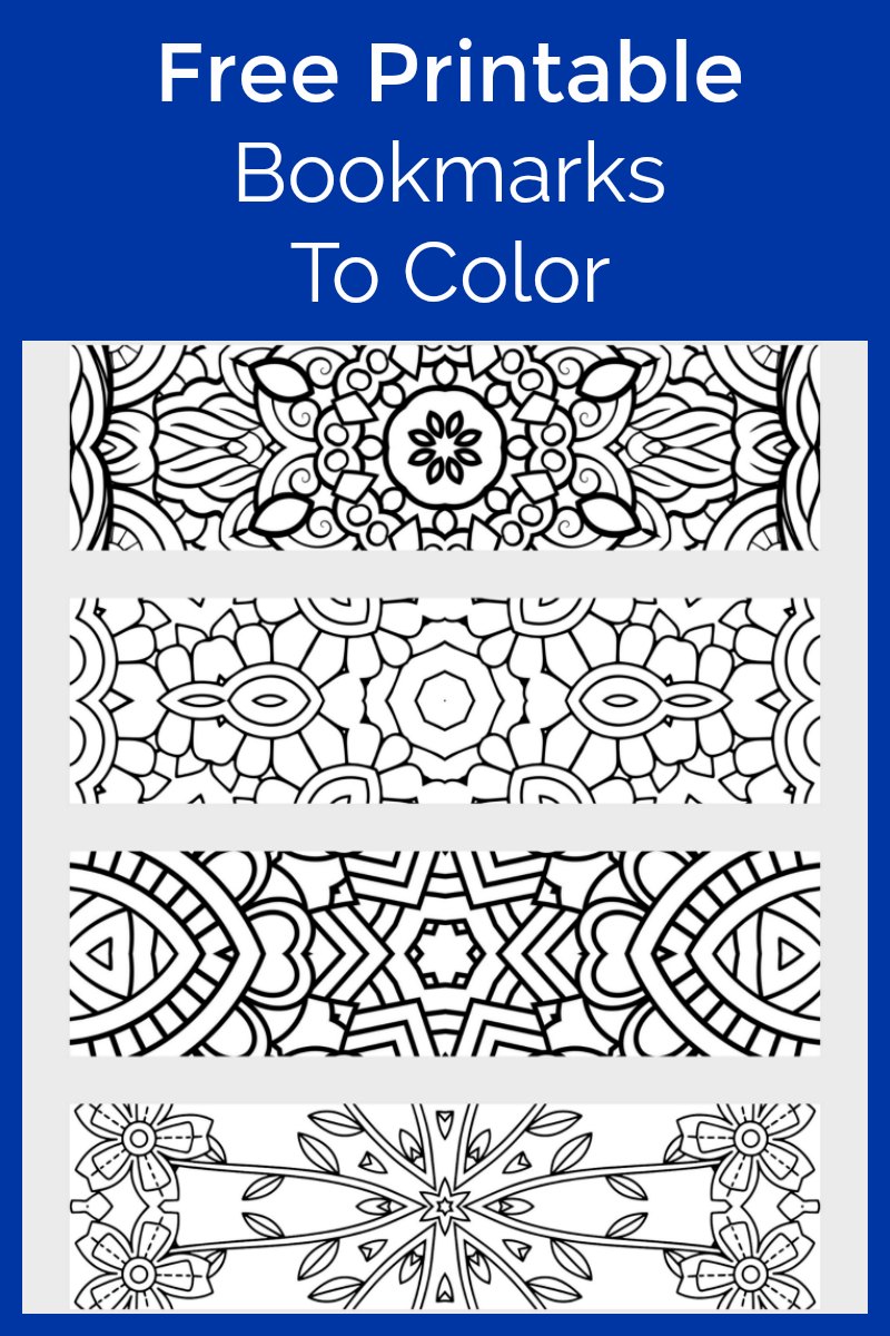 Free Printable Bookmarks To Color - Fun for Adults and Kids #FreePrintable #ColoringPage #Bookmarks #PrintableBookmarks #AdultColoring