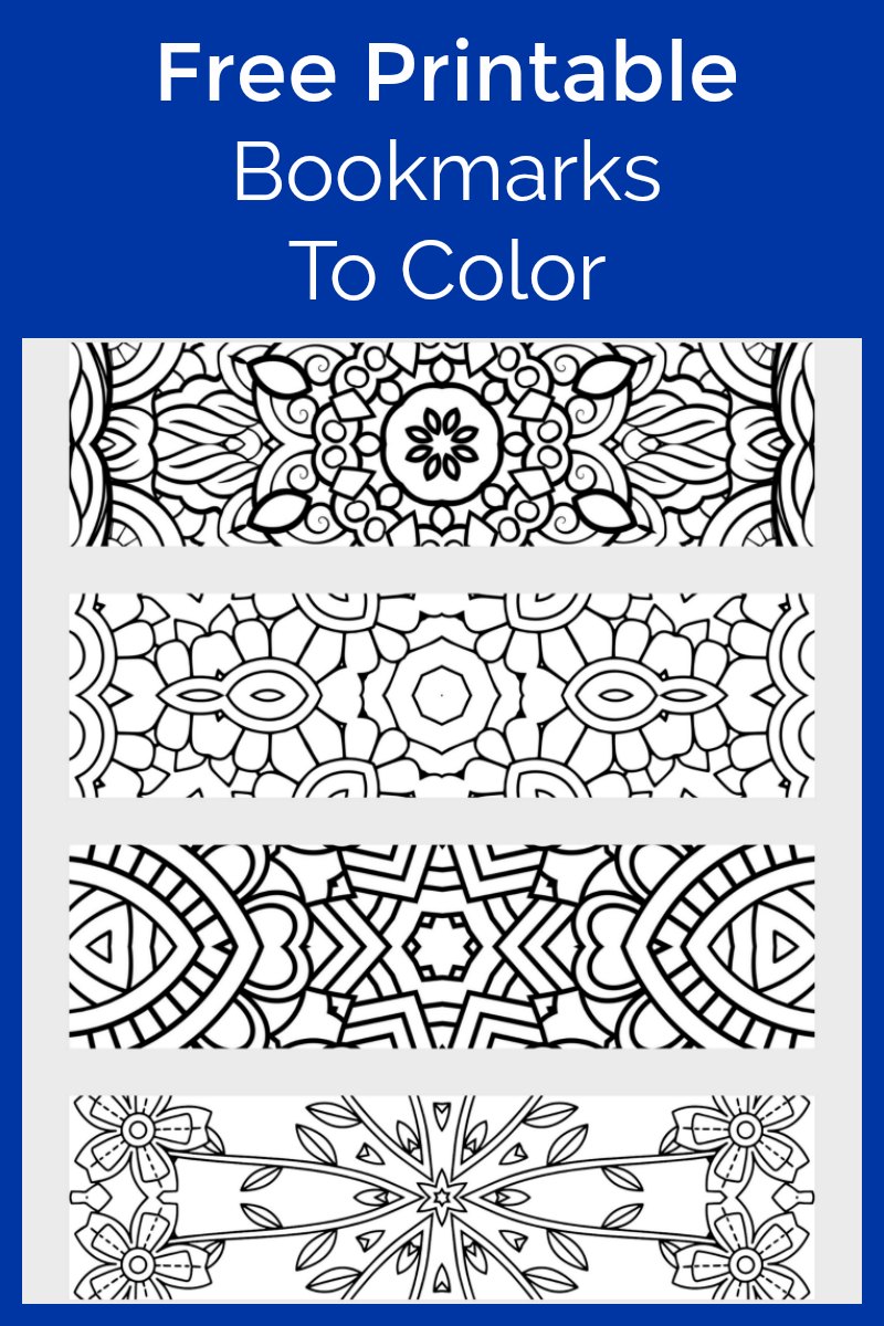 Printable Mandala Coloring Bookmarks