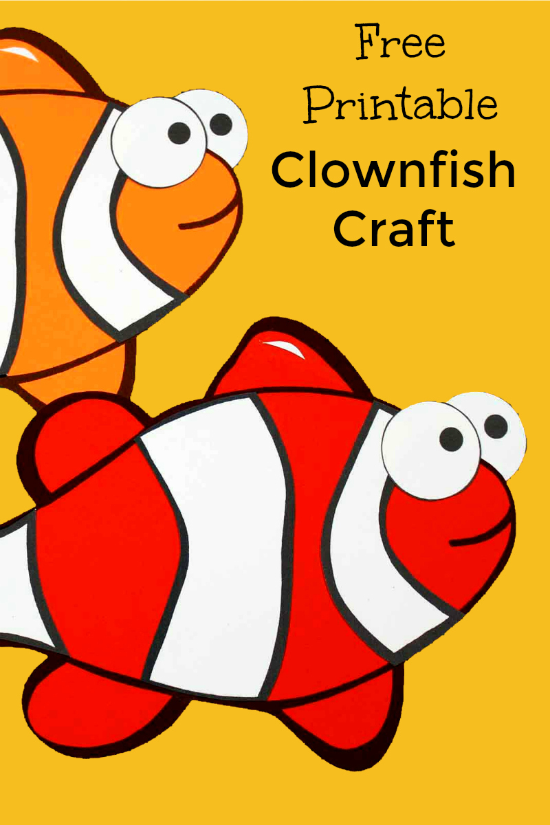 Free Printable Under The Sea Clownfish Craft #FreePrintable #Clownfish #ClownfishCraft #FishCraft