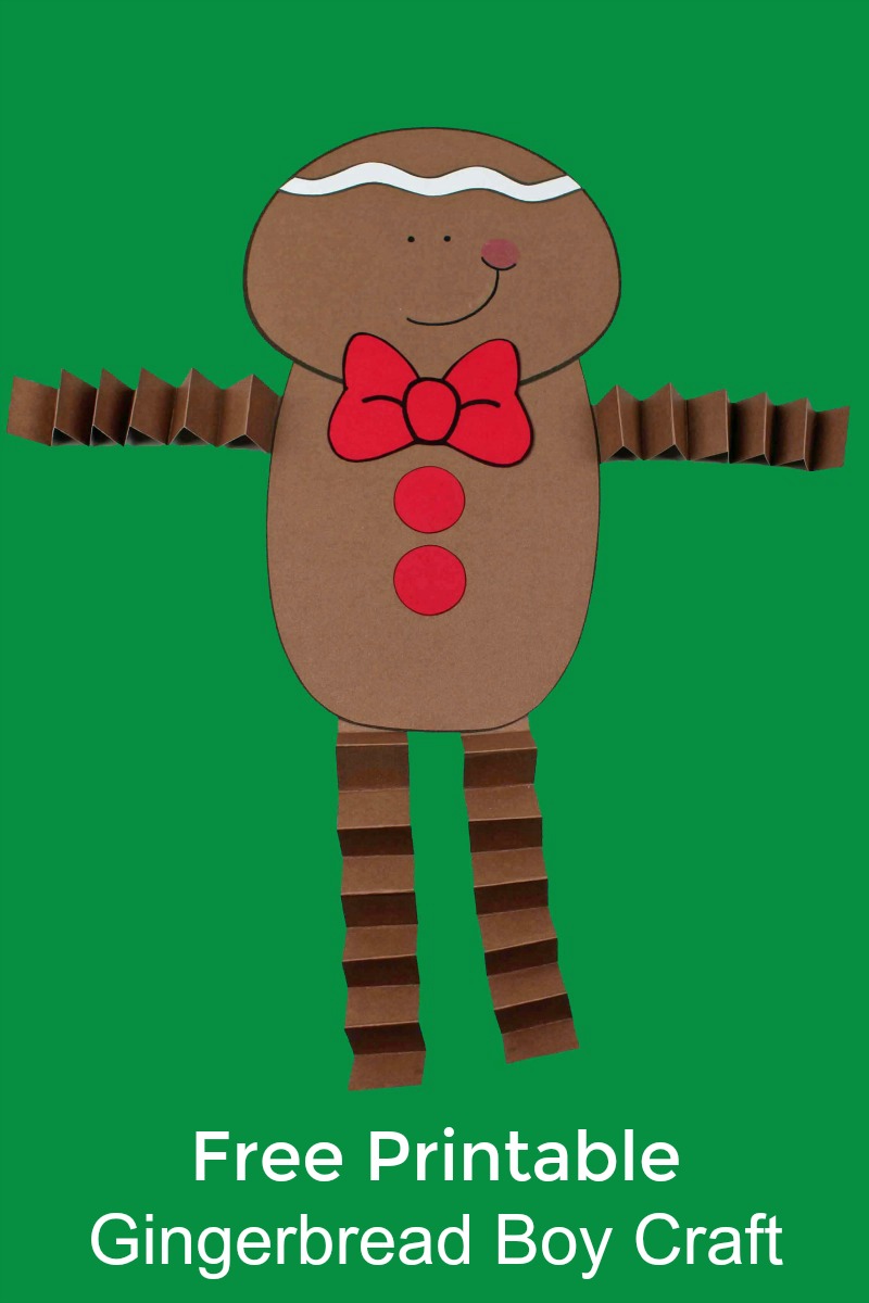 Gingerbread Boy Craft #FreePrintable #Gingerbread #GingerbreadBoy #GingerbreadCraft #ChristmasCraft #HolidayCraft