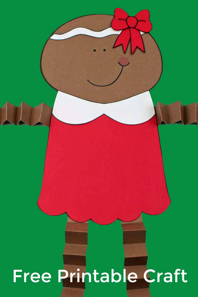 FREE Printable Gingerbread Girl Coloring Page – The Art Kit